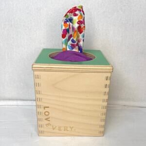 Lovevery Magic Tissue Wooden Box from The SENSER Play Kit NO BOTTOM PIECE